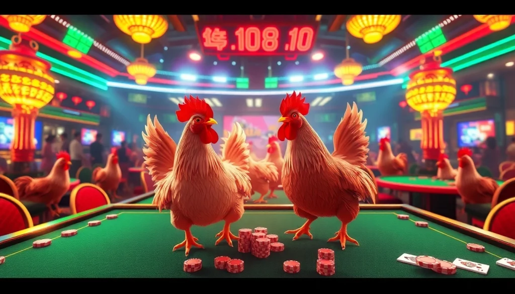 Experience the excitement of bj88 đá gà as players engage in thrilling online betting on live matches.